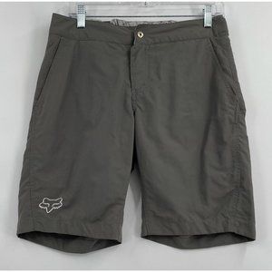 Fox Racing Adjustable Waist Mountain Bike MTB Riding Shorts Women's Size M Gray